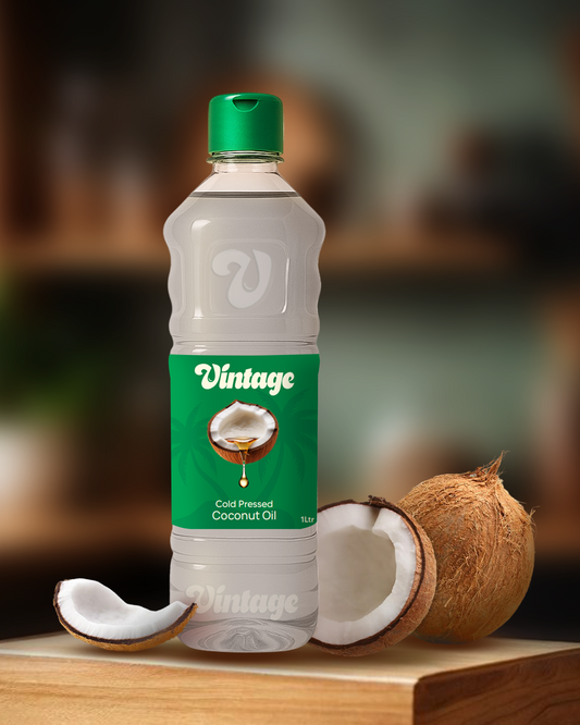 coconut cold pressed oil bottle