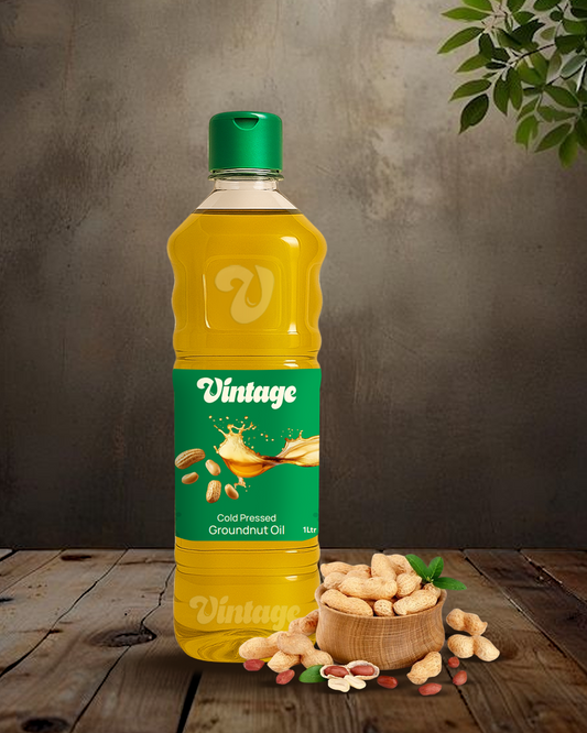 groundnut cold pressed oil bottle