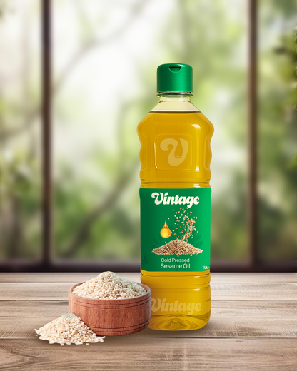 sesame cold pressed oil bottle